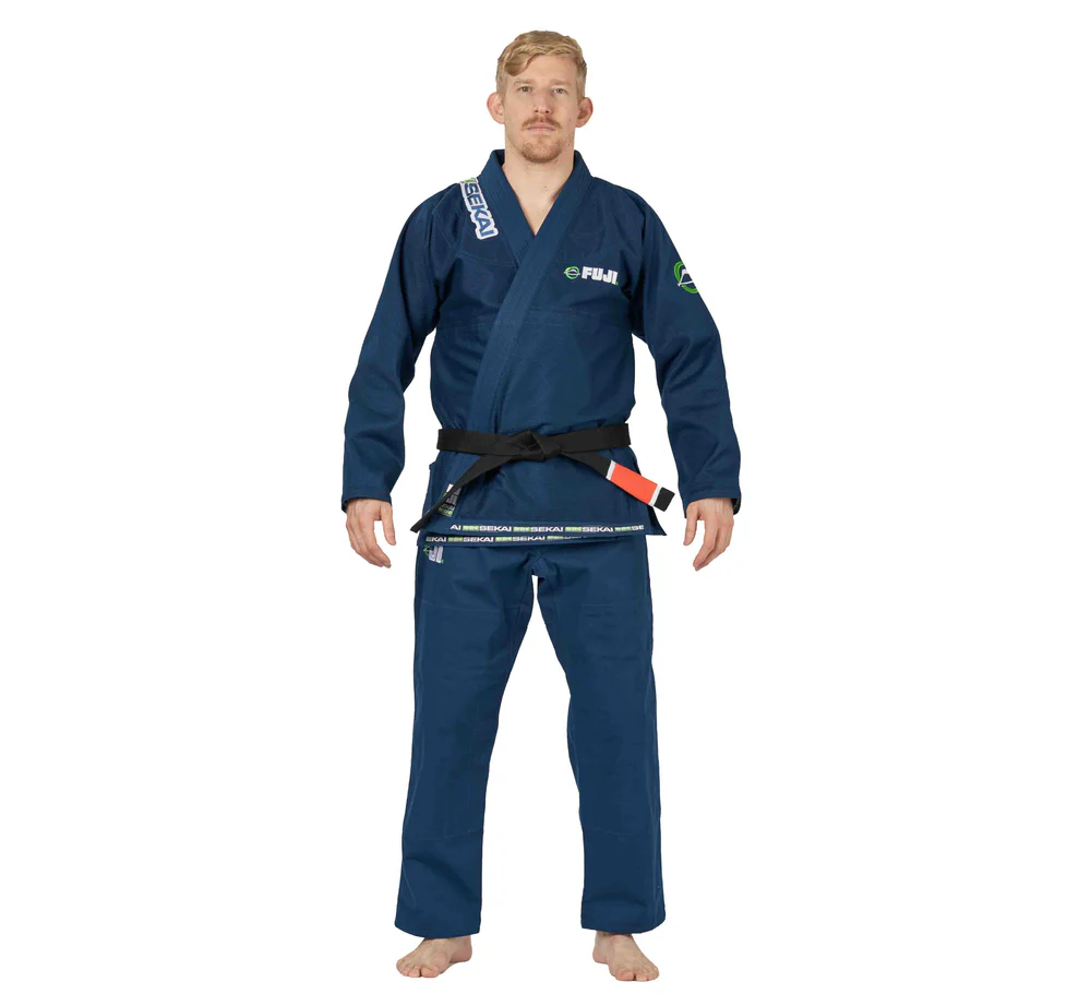 FUJI BJJ Gi Sekai 2.0 Azul Marino/Verde - Imagen 2