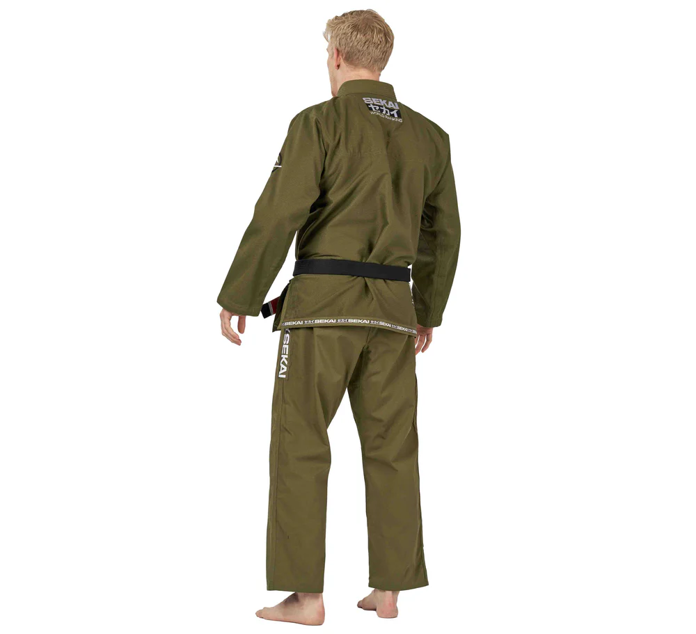 FUJI BJJ Gi Sekai 2.0 Verde Militar/Negro - Imagen 5