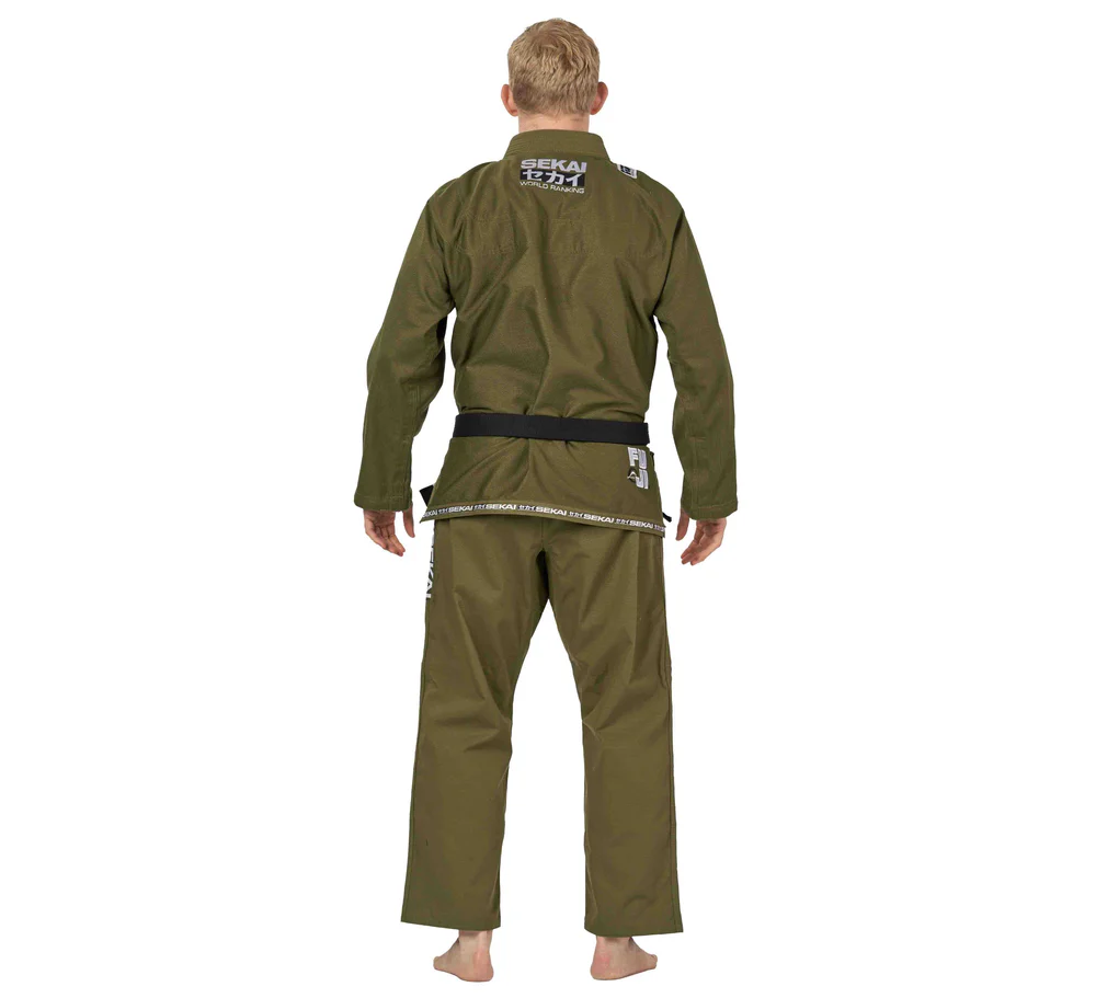 FUJI BJJ Gi Sekai 2.0 Verde Militar/Negro - Imagen 7