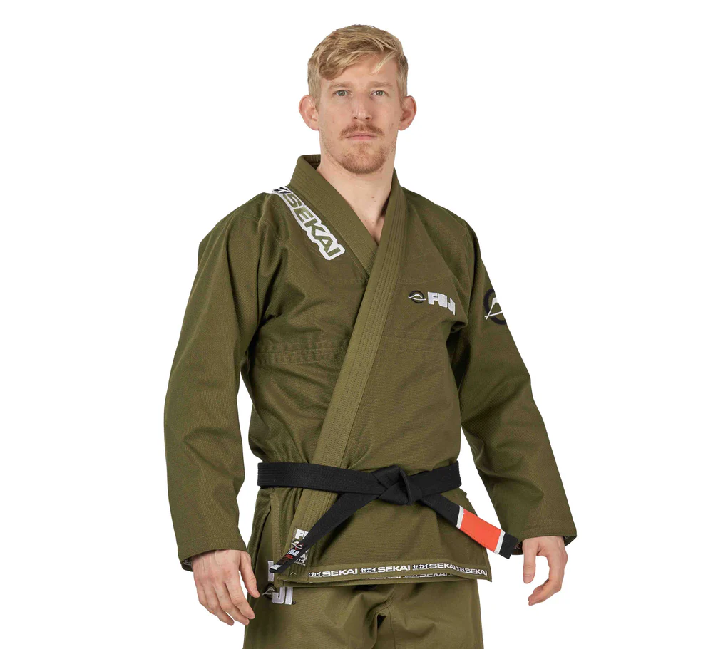 FUJI BJJ Gi Sekai 2.0 Verde Militar/Negro - Imagen 9