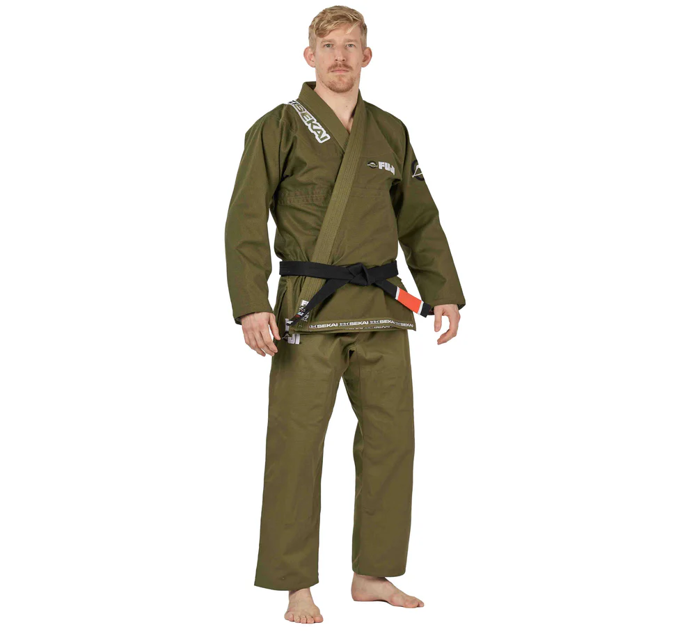 FUJI BJJ Gi Sekai 2.0 Verde Militar/Negro - Imagen 10
