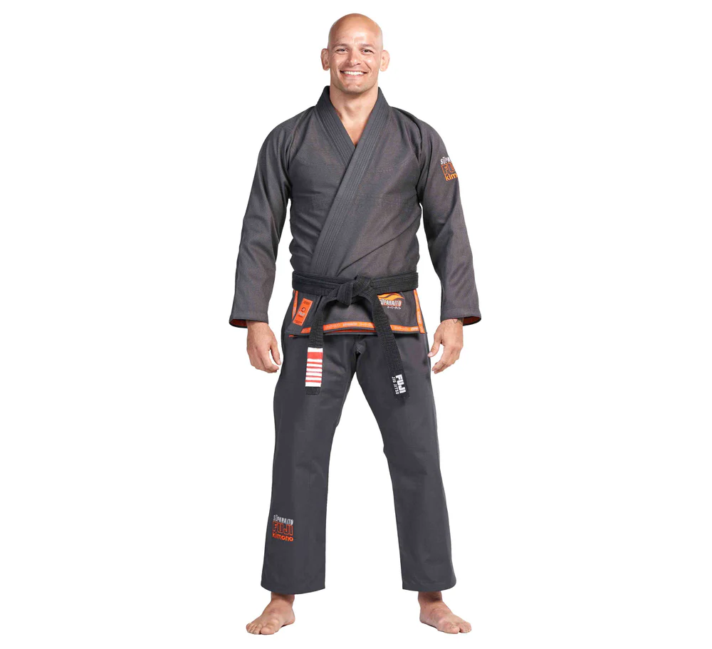 FUJI BJJ Gi Suparaito Gris Oscuro/Naranja - Pre Order - Imagen 2