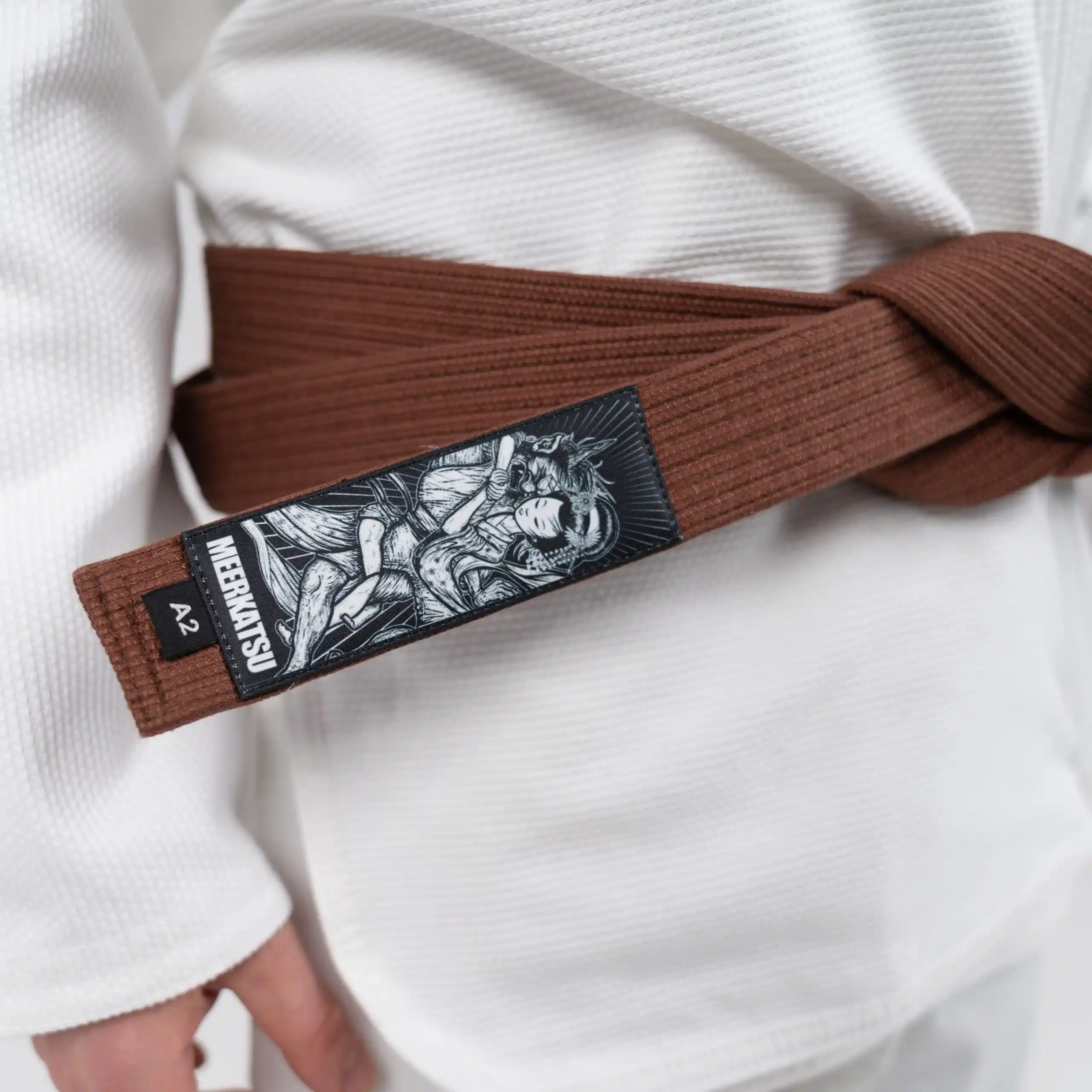 MEERKATSU Cinturón BJJ Heavenly OBI 2.0 Marrón - Imagen 3