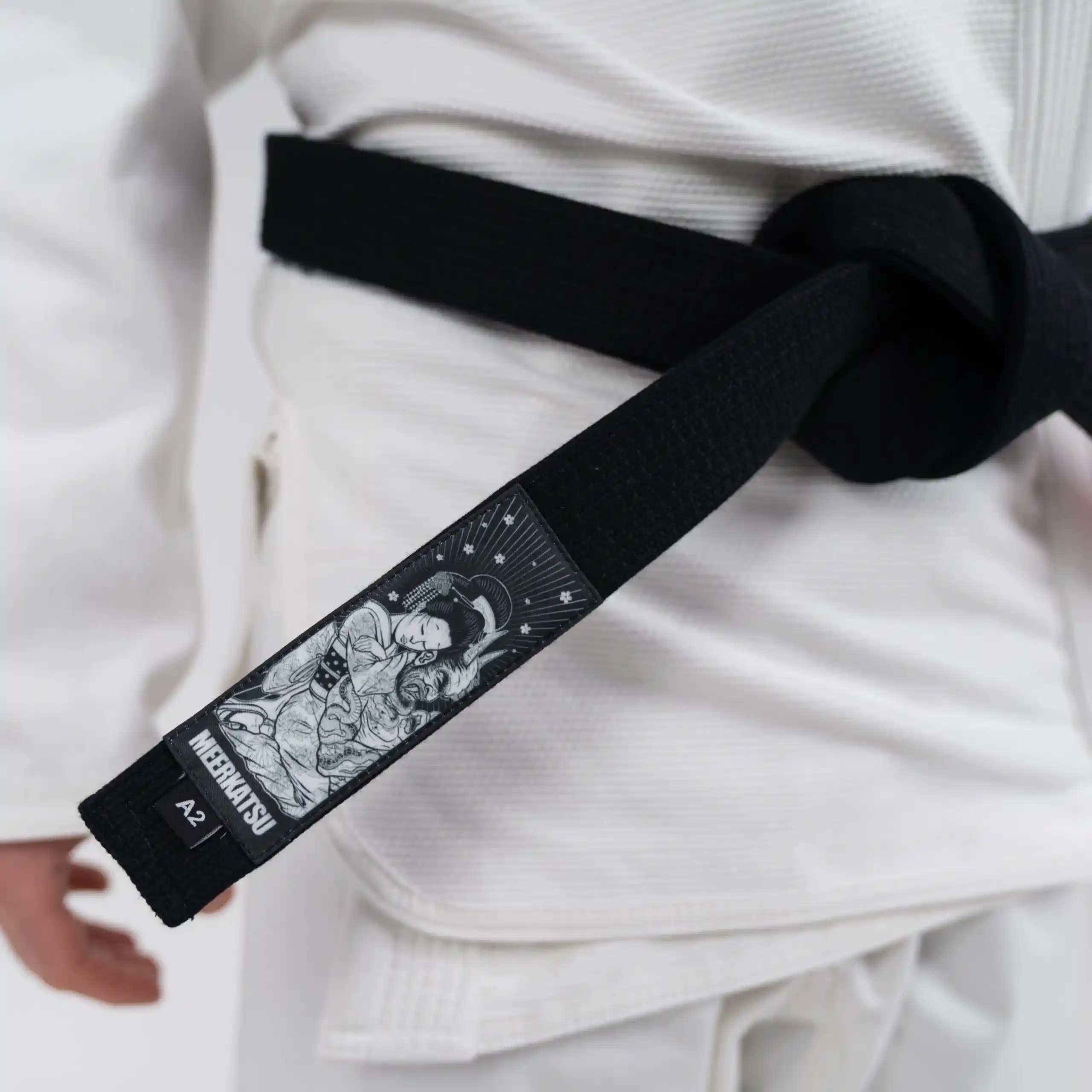 MEERKATSU Cinturón BJJ Heavenly OBI 2.0 Negro - Imagen 3