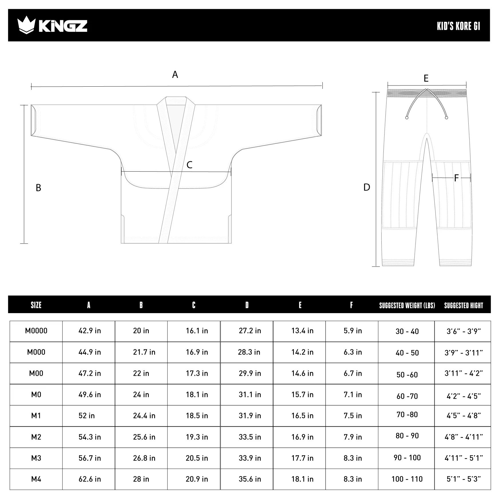 Kingz Kore V2 Youth Jiu Jitsu Gi Negro - Imagen 15