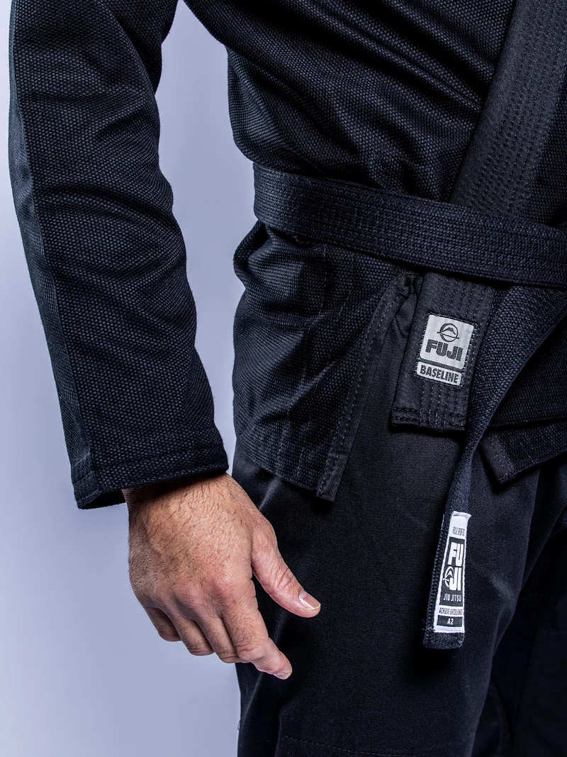 FUJI Baseline 2.0 Slim Fit BJJ Gi Negro / Gris - Imagen 8
